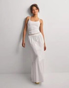 Vero Moda - Hvit - Vmpretty Hw Maxi Skirt Wvn Ga Noos