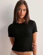 Vero Moda - Svart - Vmshelby Ss O-Neck Short Top Vma No