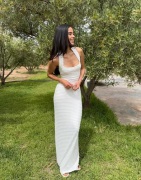 Nelly - Hvit - Structure Halterneck Dress