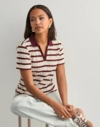 Only - Rutete/Stripete - Onlhalia S/S Collar Top Box Jrs