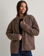 Pieces - Brun - Pcsadia Ls Teddy Jacket Noos Bc