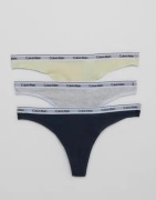 Calvin Klein Underwear - Multi/Mønstrete - Thong 3PK
