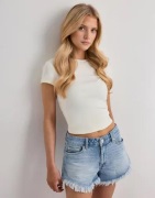 Nelly - Blå - Fringe Jeans Shorts