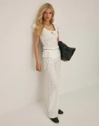 Nelly - Hvit - Broderie Anglais Tie Pants