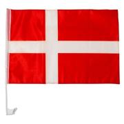 Danmark Bilvindu Flagg - rød/Hvit
