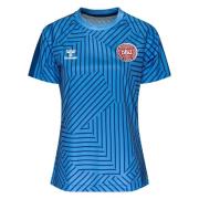 Danmark Trenings T-Skjorte Pre Match Women's EURO 2022 - Blå Dame