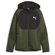 PUMA Hettegenser Evostripe Full Zip - Grønn Barn