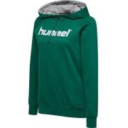 Hummel Go Cotton Logo Hettegenser - Grønn Dame