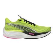 PUMA Løpesko Velocity Nitro 3 - Gul/Sort/Poison Pink Dame