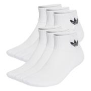 adidas Originals Ankelsokker Mid-Cut 6-pack - Hvit/Sort