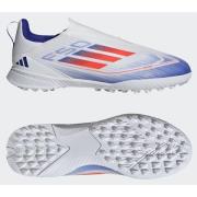 adidas F50 League Laceless TF Advancement - Hvit/Rød/Lucid Blue Barn