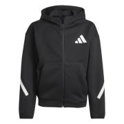 adidas Hettegenser Z.N.E. Full Zip - Sort/Hvit Barn