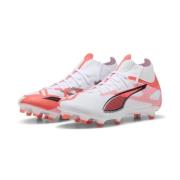 PUMA Ultra 5 Match + FG/AG Unlimited - Hvit/Sort/Glowing Red Dame