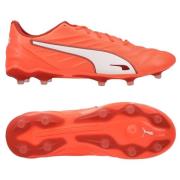 PUMA King Pro FG/AG Unlimited - Glowing Red/Hvit/Red Fire Dame