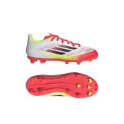 adidas F50 League FG/AG Pure Victory - Hvit/Sort/Gul Barn