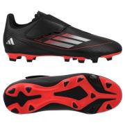 adidas F50 Club Velcro FxG Stealth Victory - Sort/Sølv/Lucid Red Barn