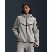 Nike Hettegenser Tech Fleece FZ Windrunner - Grå/Svart Kvinner