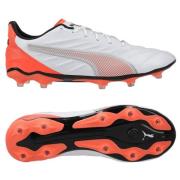 PUMA King Pro FG/AG Untamed - PUMA White/Puma Sølv/Glødende rød