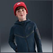 Nike Hettegenser NSW Tech Fleece FZ 24 - Obsidian/Svart Barn