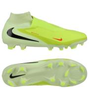 Nike Phantom 6 Pro High Cut FG Max Voltage - Gønn/Svart/Hyper Crimson