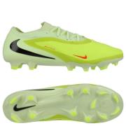 Nike Phantom 6 Pro Low Cut FG Max Voltage - Gønn/Svart/Hyper Crimson