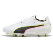 PUMA King 20 Ultimate FG/AG Unleashed - PUMA White/Glødende rød/Gul Kv...