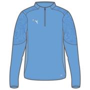 teamFINAL Training 1/4 Zip Top Team Light Blue-PUMA Silver
