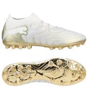 PUMA Future 9 Ultimate MG White Gold - PUMA White/Metallisk gull/PUMA ...