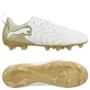 PUMA Future 9 Play FG/AG White Gold - PUMA White/Metallisk gull/PUMA S...