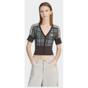 Adidas Originals CHECKED V-NECK SHIRT WITH BUTTONS