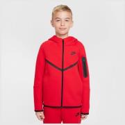 Nike Hettegenser NSW Tech Fleece FZ 24 - Rød/Svart Barn